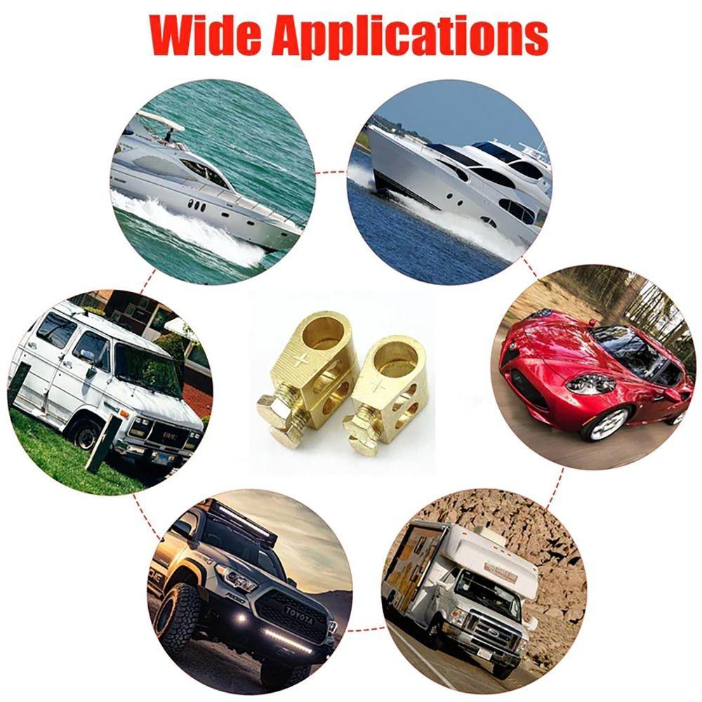 Pure Copper Battery Connection Clip Thicken Car Battery Terminal Battery Cable Terminal Connectors Positive And Negative