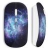 Wireless Mouse - Galaxy - Blue - USB Wifi Key Included - Compatible Mac and PC - Wireless Technology