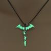 Fashionable & Trendy Men's Flying Dragon Sword Long Luminous Necklace European and American Halloween Pendant Jewelry