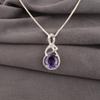 Iolite Gemstone 925 Sterling Silver Boho Jewelry Zircon Partywear Pendant1.22" CZP-13-10