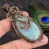 Aquamarine Handmade Copper Wire Wrap Jewelry Pendant 3.43 W1S97