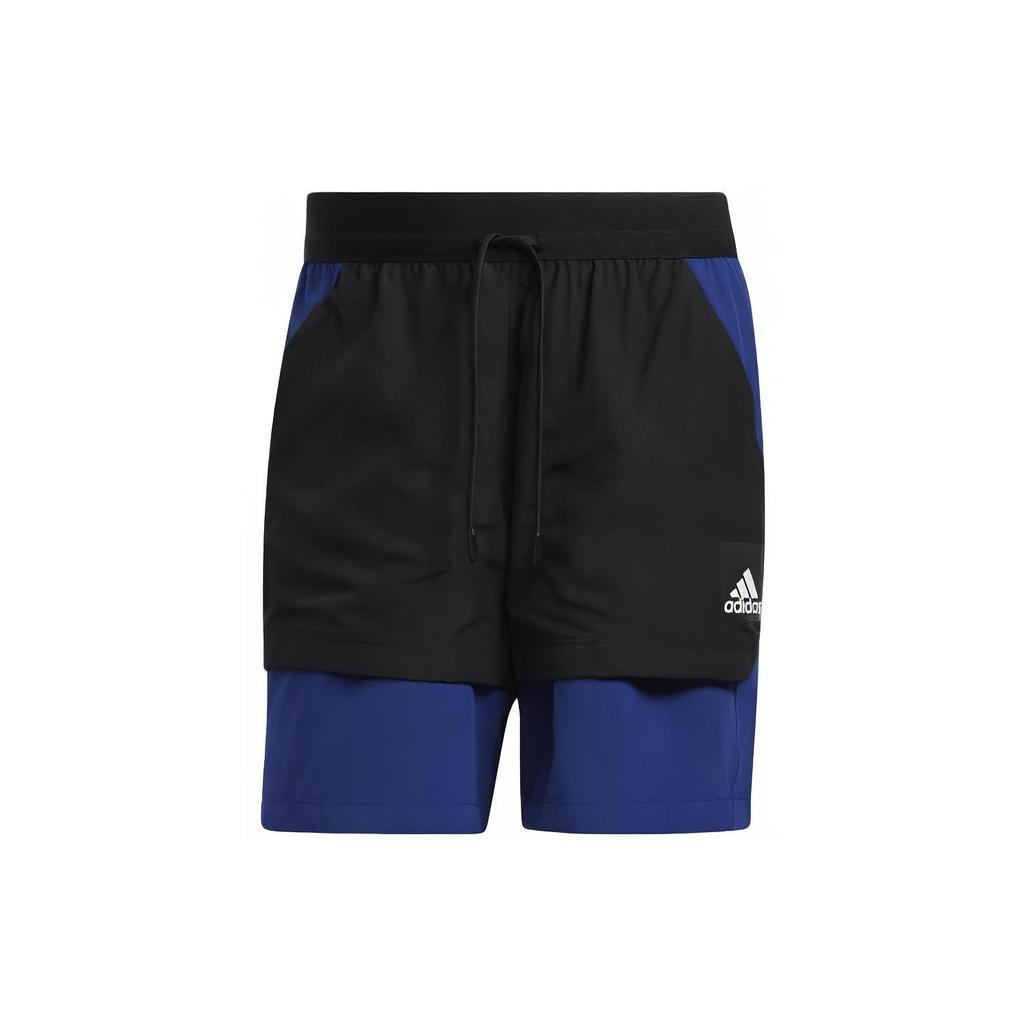 Adidas Colorblock Fitness Shorts Men Bottoms Victory-Blue H33615
