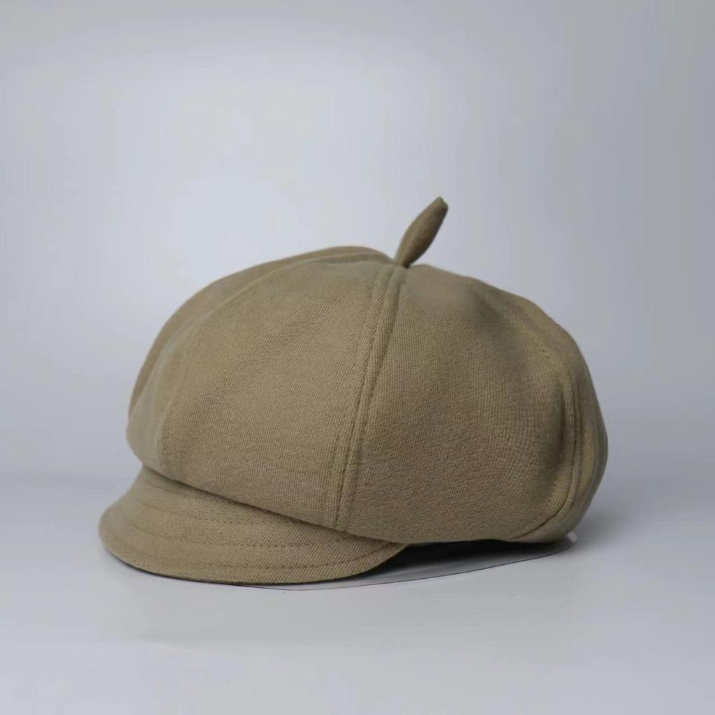 Women's Two-Way Beret: Stylish, Warm Autumn/Winter Octagonal Hat with Brim for a Slimmer Face.