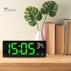 Digital Alarm Clock with Dual Customizable Alarms Raised Nap Buttons 5-Stage Brightness Adjustment USB Port Bedside Clock