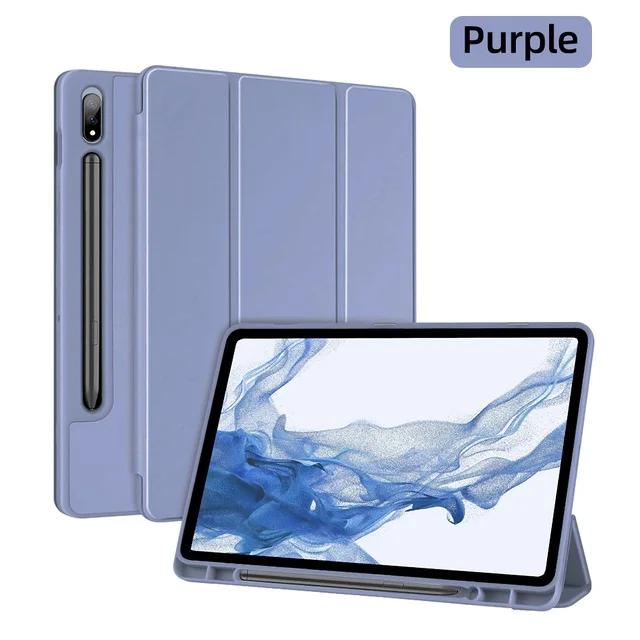Tablet Flip Smart Leather Case for Samsung Galaxy Tab S10 Plus S10+ 12.4 S10 Ultra 14.6 2024 S9 FE S8Plus S7 FE A9 A8 S6 Lite