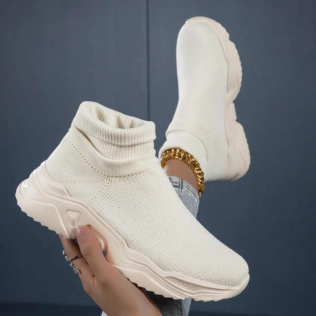 Snwakers Women Shoes Women Leisure One Legged Lightweight High Top Women's Shoes