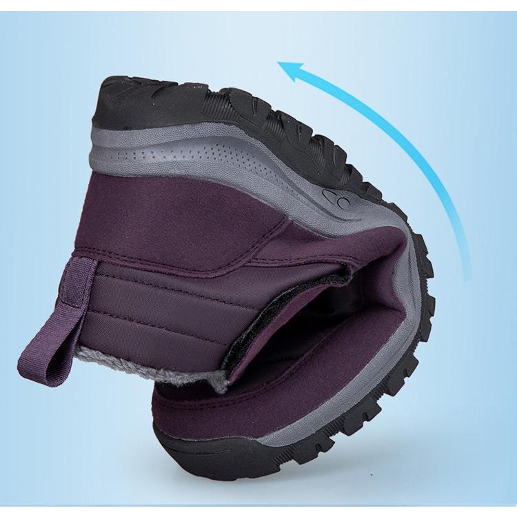 Cotton Shoes for Elderly Women Winter Warm Plus Cashmere Walking Sneakers for Elderly Mothers Non-slip Waterproof Snow Boots