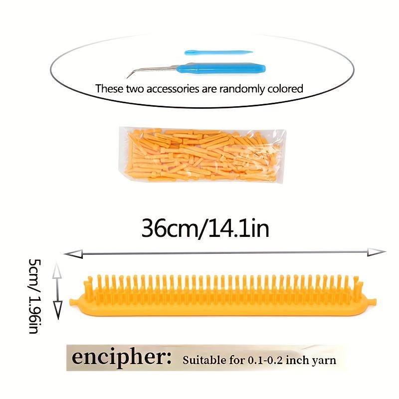 2pcs DIY Knitting Loom Kit with Crochet Hook - Handmade Craft Weaving Tools for Blankets, Scarves, Hats & Shawls - Red/Yellow, Weaving Loom Yarn
