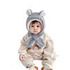 [Nemo] Baby Knit Hat, Scarf Knit, Bunny Ears, Unisex, Warm and Fluffy, Perfect for Winter, Baby Gift, Present, Stylish, Cute (JP, Alphabet, Free)