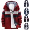 Men's Fall And Winter Casual Sweater Jacket Warm Knit Sweater Hooded Hoodie