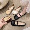 Late Evening Breeze Gentle Soft Sole Mary Jane Single Shoes Women's Summer New Retro Shallow Mouth Versatile Lazy Bean Shoes
