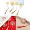 Sunflower Chinese Style Bookmark Hollow Tassel Book Clip Metal Hollow Book Mark School Supplies