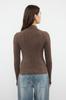 Women's Elegance Style Sweater Mink High Collar Knitwear Sweater