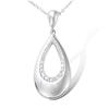 [N1549] - Silver Pendant 'Sissi' Silver-white (rhodium-plated) - 30x12 Mm