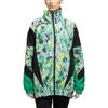 Adidas Floral Print Zip-Up Casual Jacket Women Outerwear Green HG1934
