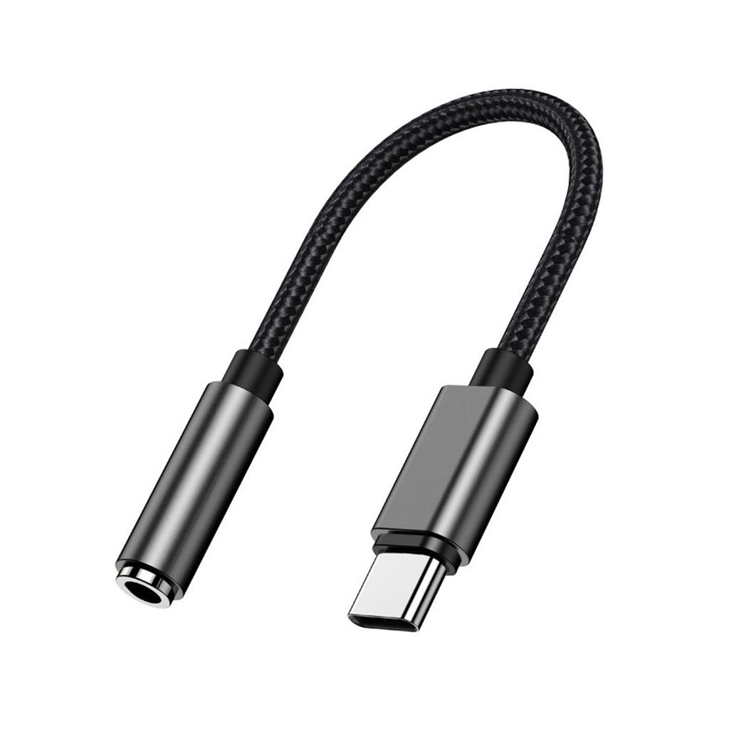 Type C To 3.5mm Audio Cable DAC Decoder Braided Cord for Music Calls and Control Wide Compatibility