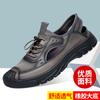 2025 Summer New Bag Head Sandals Men's Mesh Casual Beach Shoes Mesh Breathable Thick-soled Hole Shoes Men