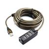 4Ports Usb 2.0 Hub Extension Cable Male To Female Active Repeater Usb Adapter 3M