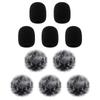 10pcs Lavalier Mic Furry Muffs Foam Windscreens Mini Microphone Universal Fit Wind Noise Reduction Accessory Kit