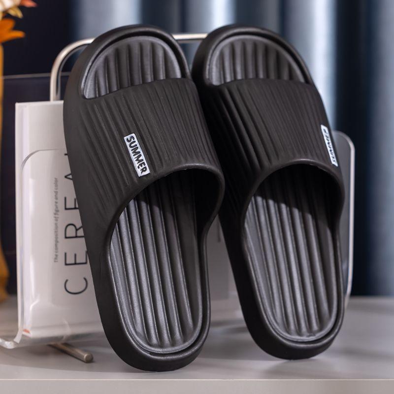 Men New EVA Summer Slippers Non-Slip Thick-Soled Indoor Couple Sandals for Home Bathroom Wear