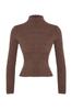 Women's Elegance Style Sweater Mink High Collar Knitwear Sweater