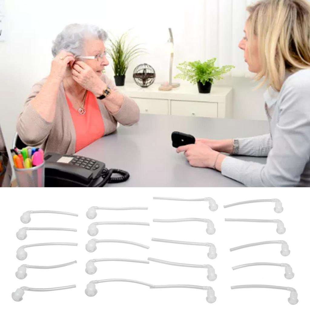 Hearing Amplifier Sound Tube Connector Set Silicone Ear Tip Domes Accessory for BTE Hearing Amplifie