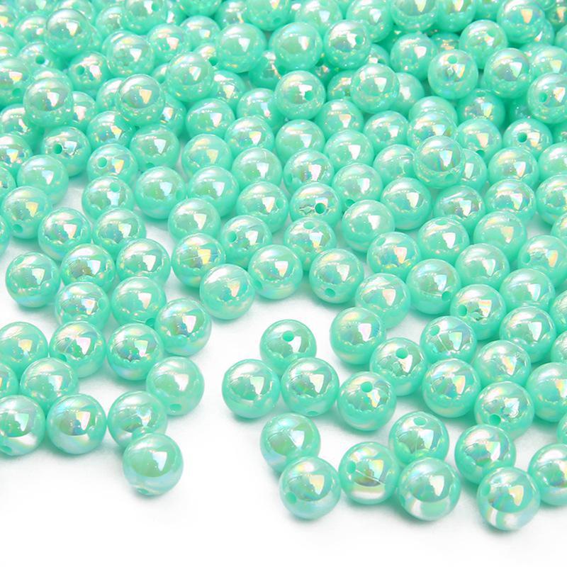 Acrylic ABS Imitation Pearl AB Color Round Beads for DIY Bracelets and Jewelry Accessories