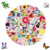 100 Flower Stickers Notebook Mobile Phone Suitcase Flowers Flowers Leaves Small Fresh Graffiti Stickers