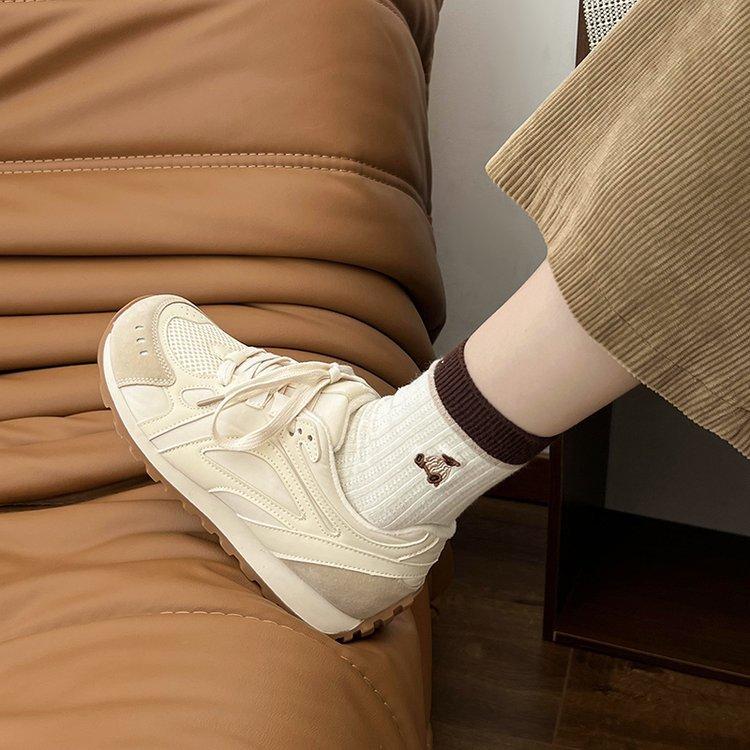 Winter Warm Retro Versatile Platform Forrest Gump Sports Shoes Women's 2024 New Autumn Lightweight German Training Casual Shoes Women