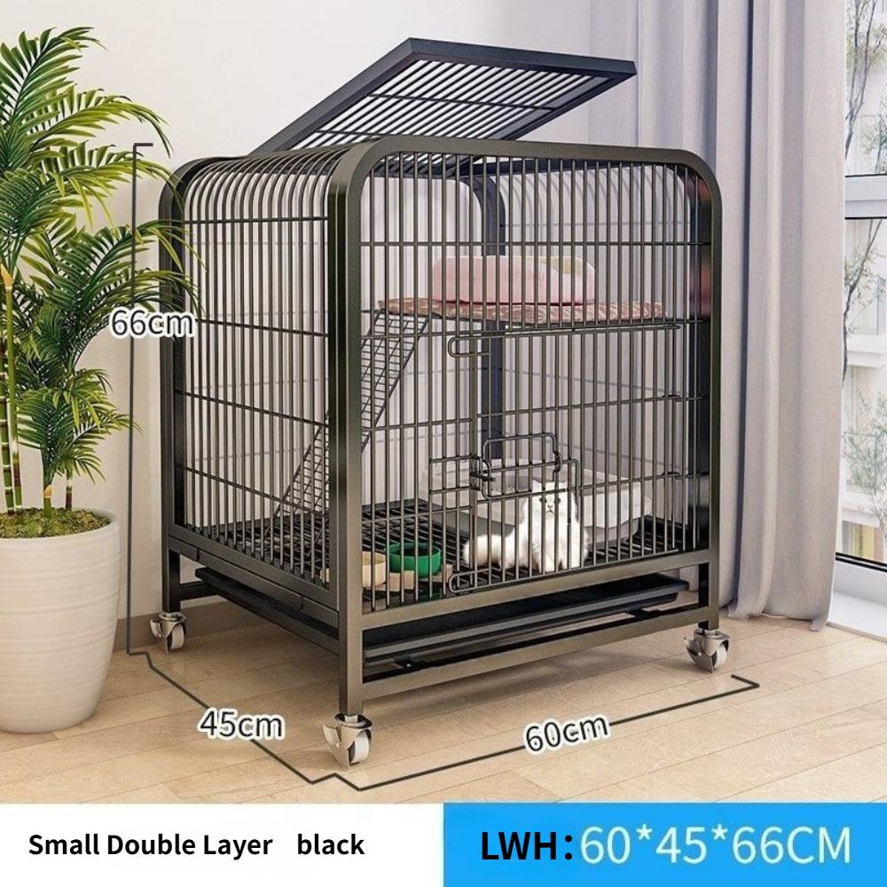 Window Openable Mesh Cat Cages Creative Pet Villa Duplex Luxury Cat Dog House Large Capacity Indoor Cat Cage for Household Use