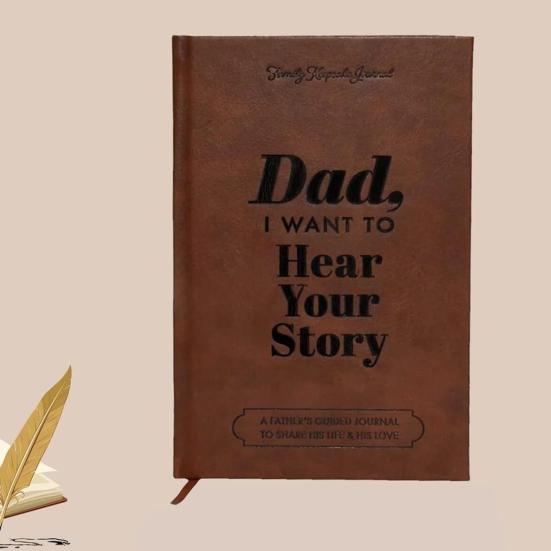 Dad I Want To Hear Your Story Journal Soft-Touch Faux Leather Notebook
