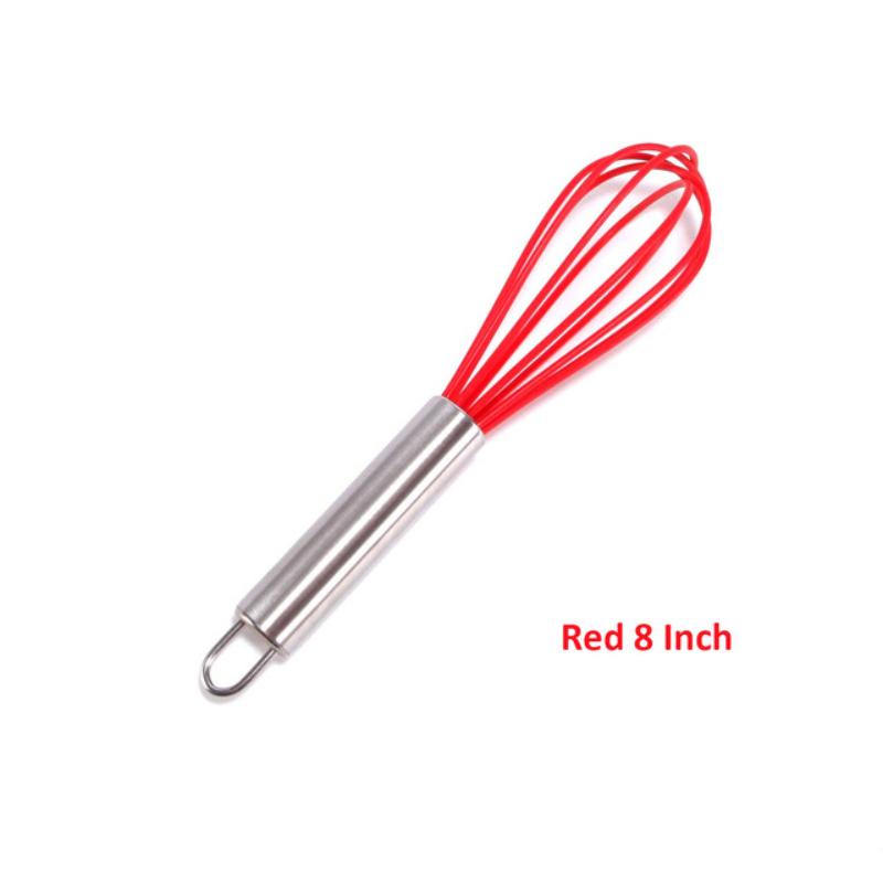 1PC Manual Egg Beater High Quality Stainless Steel Silicone Balloon Whisk Cream Mixer Milk Shake Mixing Stiring Tools 8/10/12 Inch