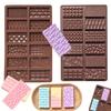12-Cavity Silicone Chocolate Mold Set for Baking DIY Fondant Cookies Jelly Pudding Cake Decorations Non-Stick Reusable
