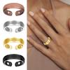 Lady Magnetic Ring Adjustable Opening Design Polished Smooth Electroplated Alloy Simple Style Finger Jewelry for