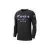 New York Knicks Casual Crew Neck Long Sleeve T-Shirt Men Tops Black DZ0358-010