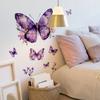 Fantasy Purple Butterfly Bedroom Living Room Entrance Home Background Beautification Decoration Wall Stickers