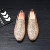 Men's Casual Shoes Mens Comfortable Driving Loafers Light Moccasins Men Sequins Bling Party Wedding Flats EU Sizes 38-48