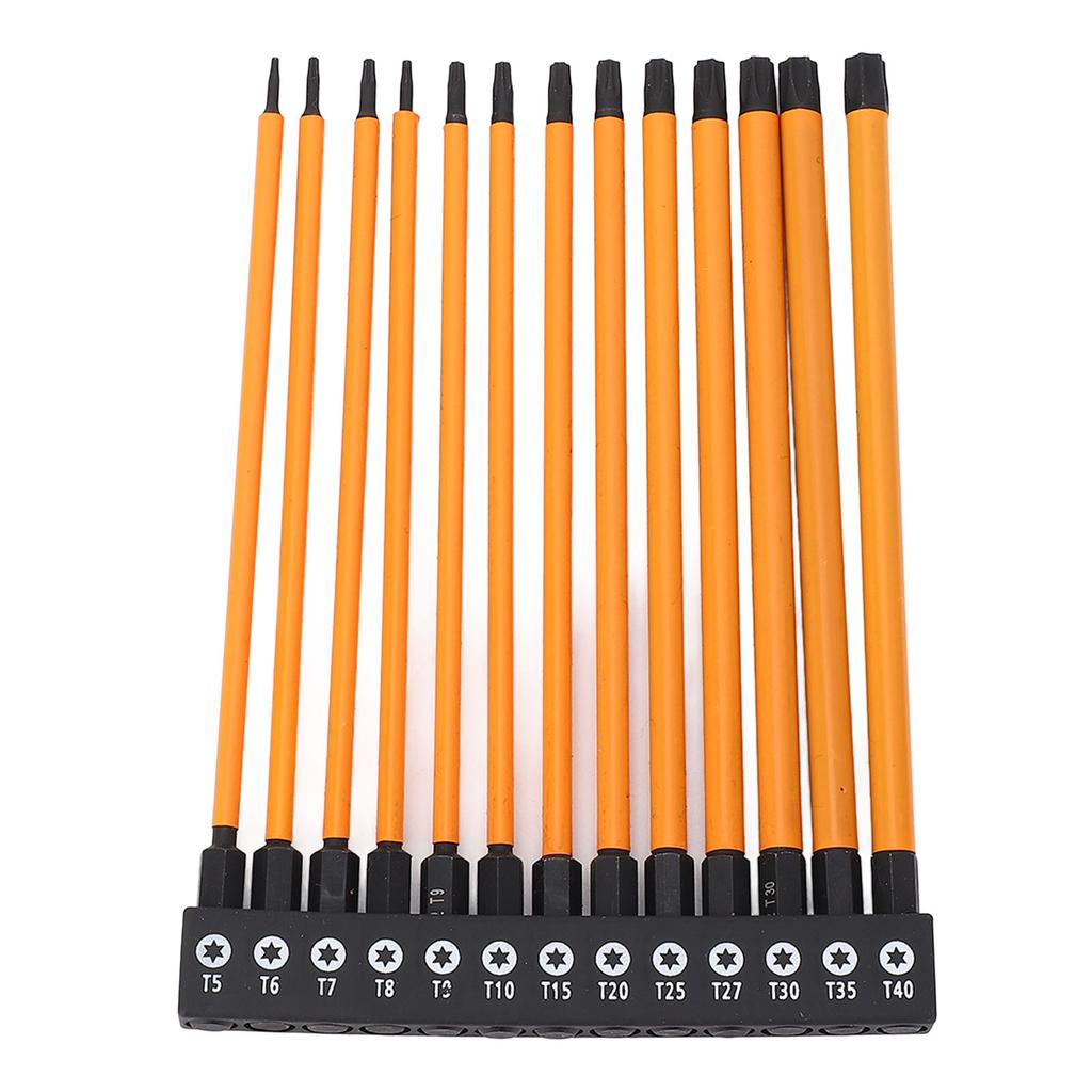 150mm 1 4in Hex Shank Screwdriver Bit Set S2 Alloy Steel T5 T6 T7 T8 T9 T10 T15 T20 T25 T27 T30 T35 T40 Magnetic Driver