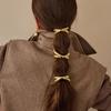 3PCS Fashion Gold Color Irregular Double-Layer Hair Bands Ropes Women Headband Elastic Hairband Ponytail Holder Hair Accessories
