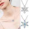Ladies Necklace Snowflake Pendant Comfortable To Wear Jewelry Stylish Women Pendant Necklace