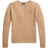 Polo Slim Fit Cable Knit Crew Neck Sweater Women Sweater WMPOSWENC021222-260