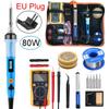 Electric Soldering Iron Kit 80W Welding Solder Heat Pencil Repair Tools Adjustable Temperature 200-450 ℃