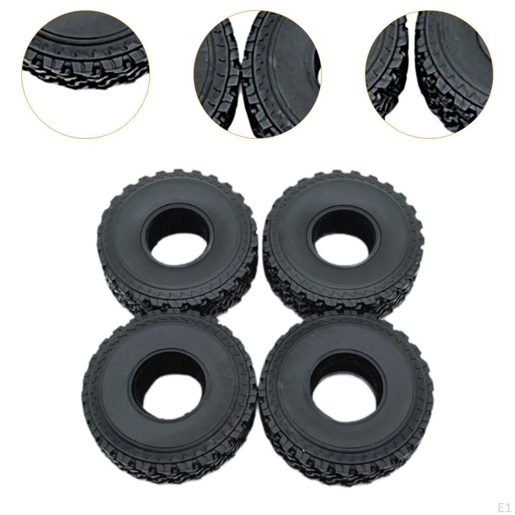 4Pcs RC Crawler Tires Rubber Tyre Set for 1/16 Car with Foam Inserts Outer Diameter 2.8 Inch/71mm