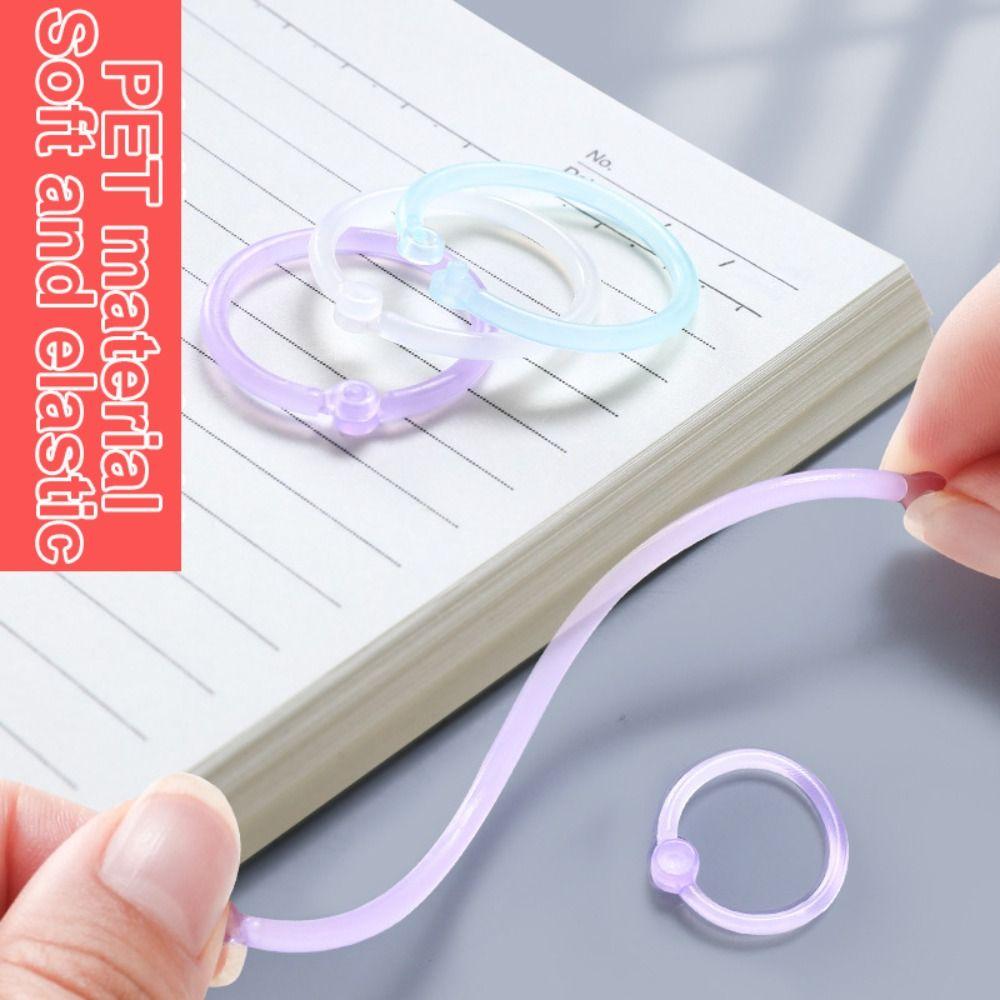 DIY Binder Ring 15/20/25mm Loose Leaf Paper Fixing Clip Loose-leaf Book Hoops  School Office