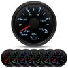 2" 52mm Oil Pressure Gauge Waterproof 7 Color LED Light 0~10 Bar Oil Press Meter + Sensor for Auto Car All Boat Marine 12V 24V