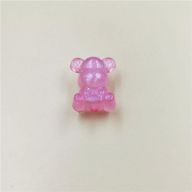 Home Party Supplies Acrylic Shimmer DIY Jewelry Accessories Creative Handmade 10pcs Beads Bear Necklace Making Materials Luminous Bracelet