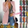 Women's Blazer Front Open Front Long Sleeves Oversize Casual Work Blazer with Pockets