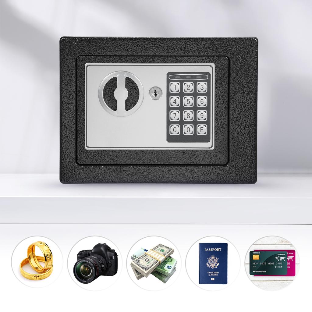 Home Safes Fireproof Waterproof Box + Document Bag with Keypad and 2pcs Spare Key Digital Home