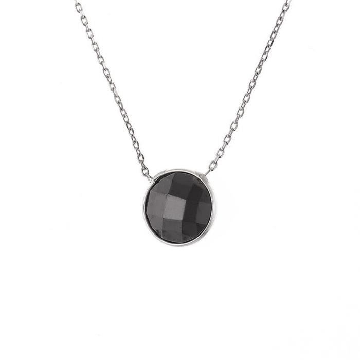 Necklace - LOLA VAN DER KEEN - Leonora - Rhodium-plated 925 Sterling Silver - Length 42 Cm - Zirconium Oxide