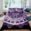 Mandala Duvet Cover Set Bohemian Style Polyester Comforter Cover King Queen Size for Teens Adults Bedding Set with Pillowcase